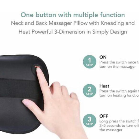 NIB ** Neck Massage, Massage Pillow, For car and for home - Picture 7 of 10